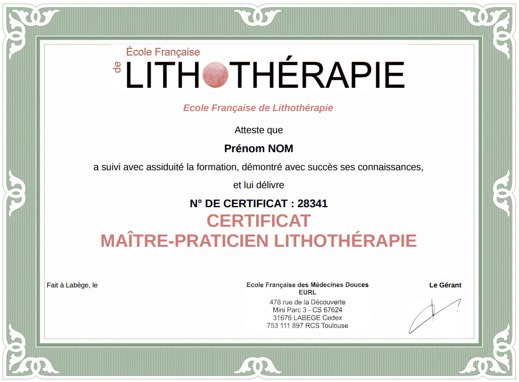 Maître-Praticien Lithothérapie