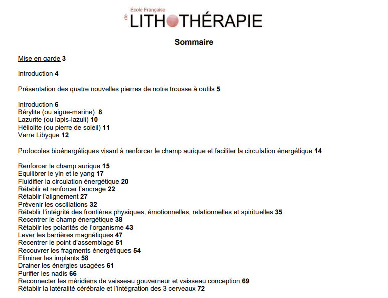 Maître-Praticien Lithothérapie
