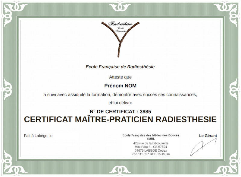 Pack E-Learning : 2 formations "Praticien + Maître-Praticien en Radiesthésie"