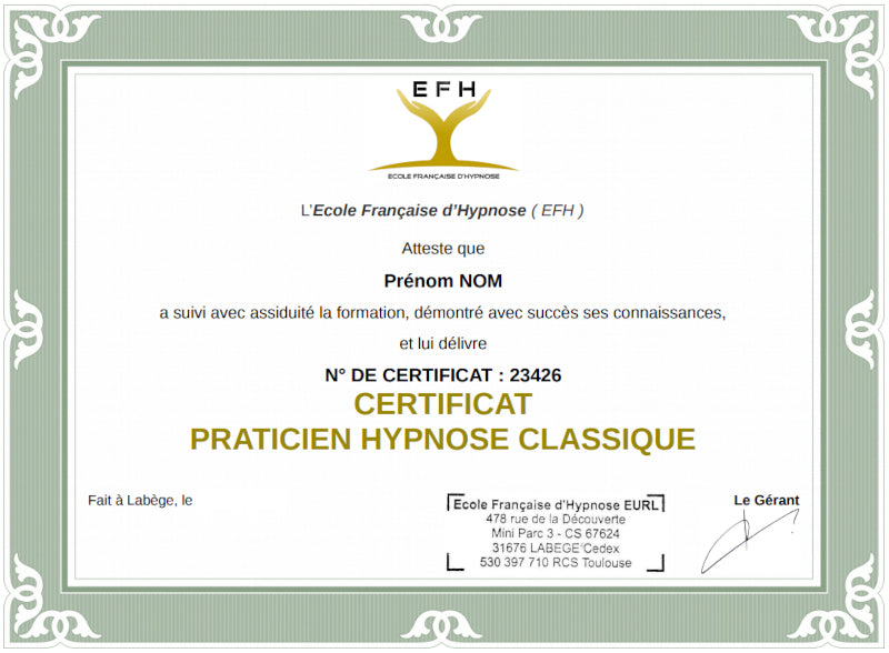 Praticien Hypnose Classique