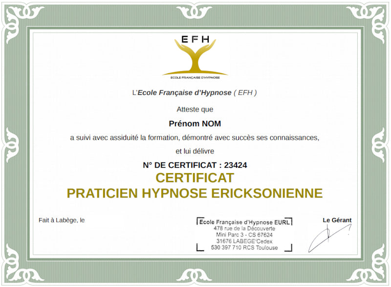 Praticien Hypnose Ericksonienne