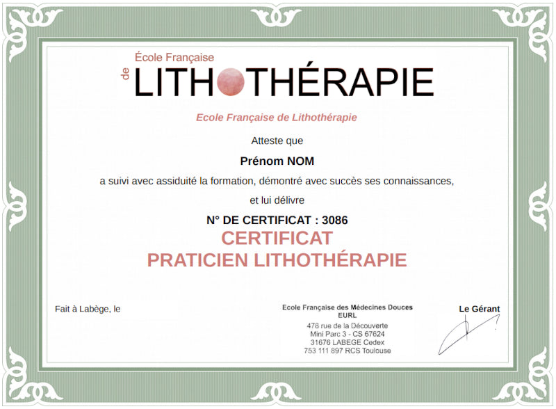 Praticien Lithothérapie