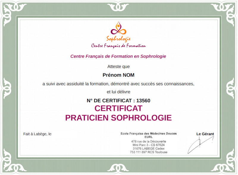 Praticien Sophrologie