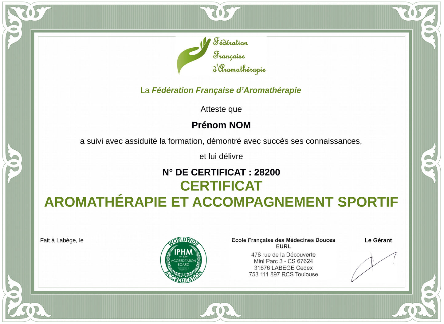 Mini-formation Aromathérapie et Accompagnement Sportif