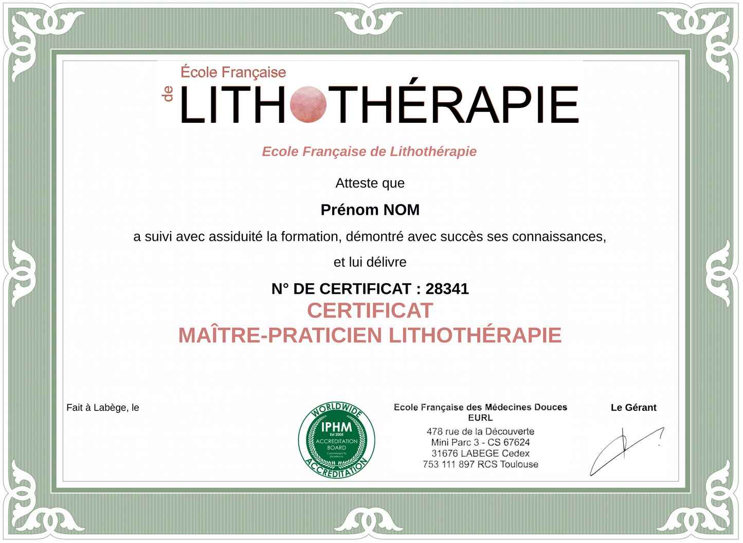 Maître-Praticien Lithothérapie