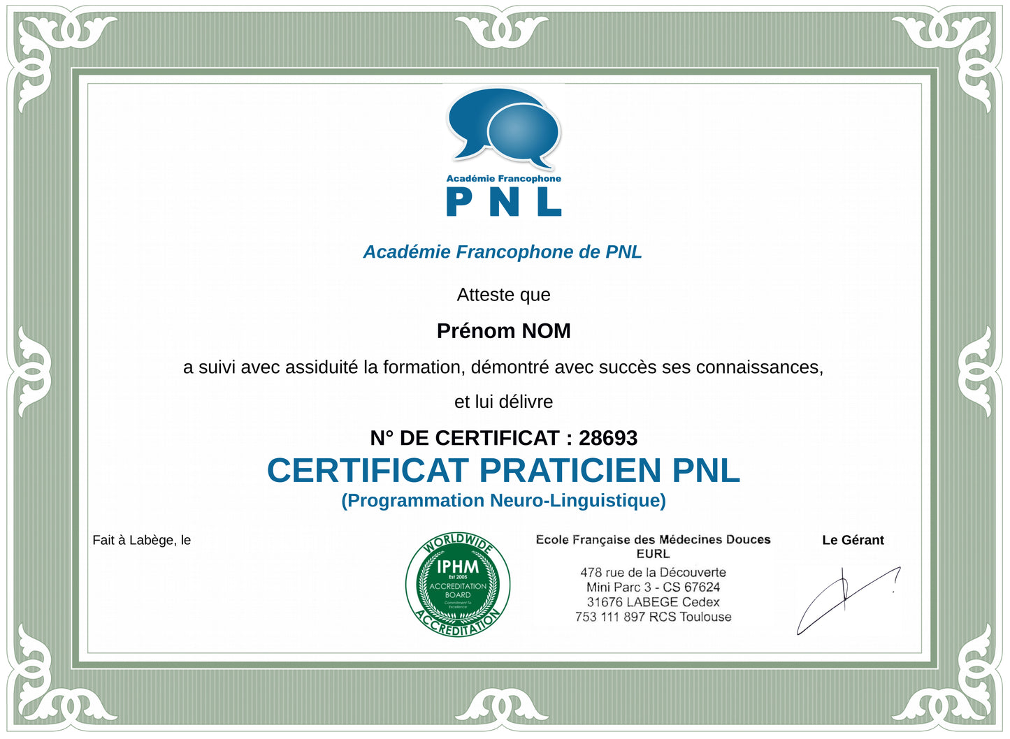 Praticien PNL (Programmation Neuro-Linguistique)
